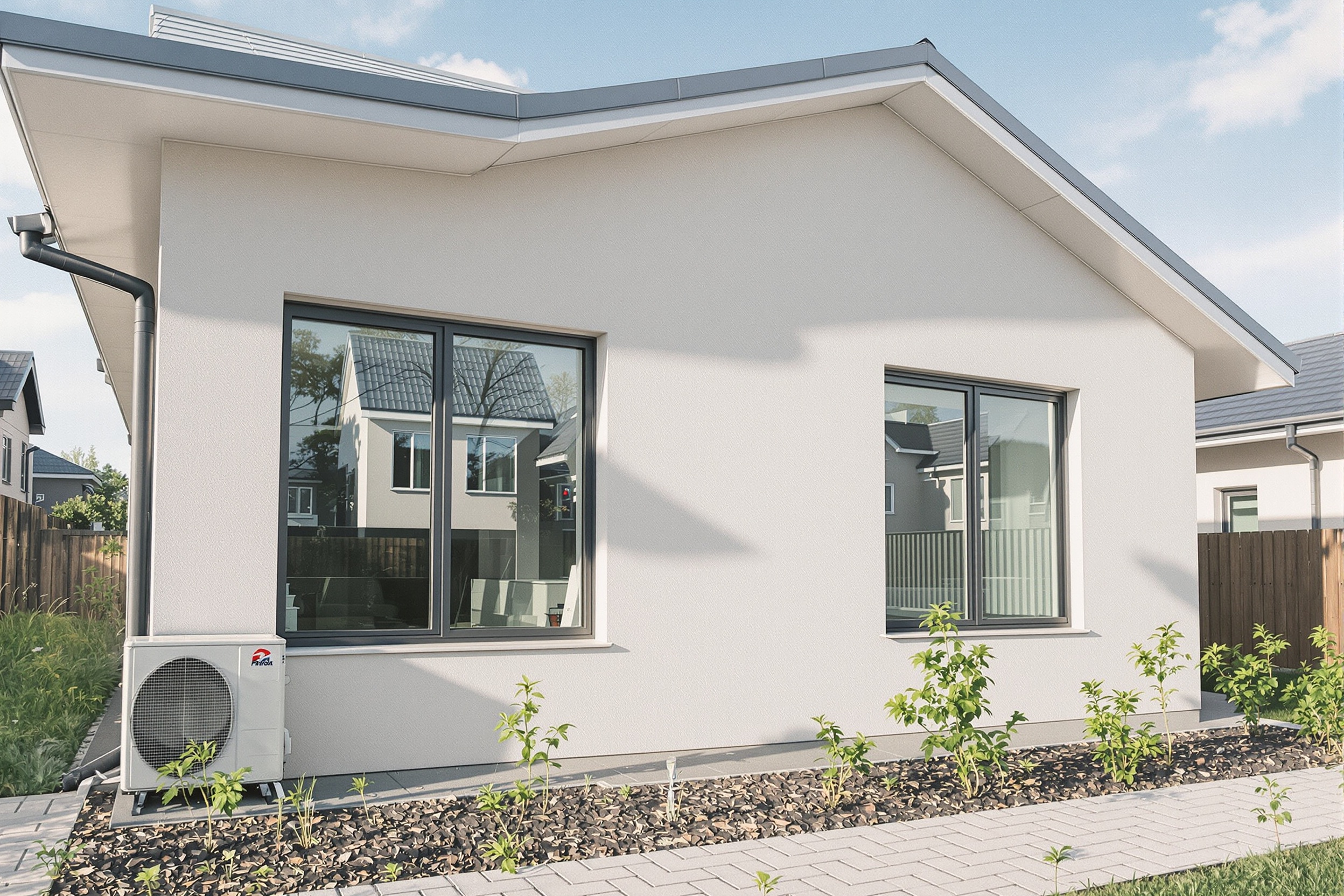 Neubau Einfamilienhaus mit Luftwärmepumpe